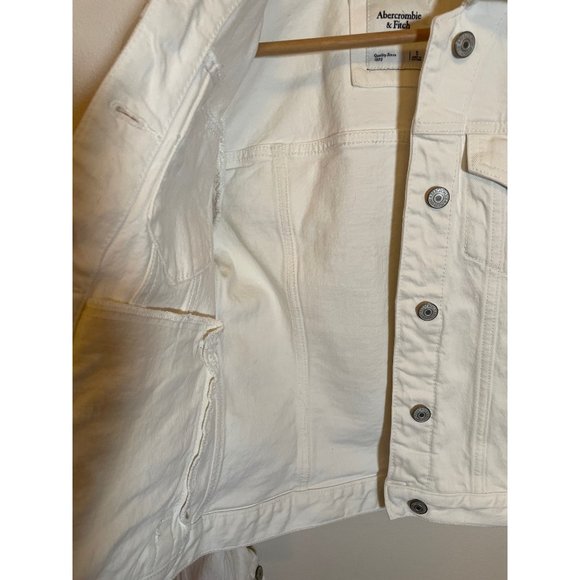 Abercrombie & Fitch White Denim Jacket - Picture 5 of 8